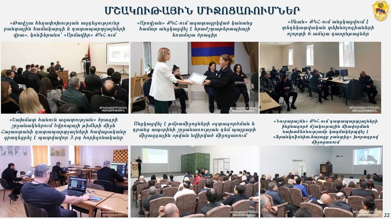 Քրեակատարողական ծառայությունում ամփոփվել են 2025թ. առաջին կիսամյակի արդյունքները